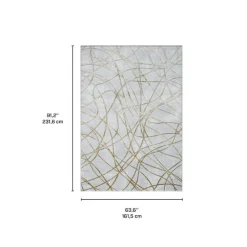 Indoor Rug - 5 x 8 Grey / Gold Best
