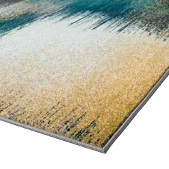 Indoor Rug - 5 x 8 Yellow/Turquoise/Black New