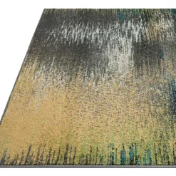 Indoor Rug - 5 x 8 Yellow/Turquoise/Black New