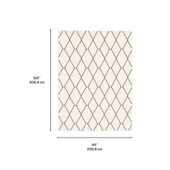 Indoor Rug - 8 x 10 White/Navy Online