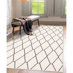 Indoor Rug - 8 x 10 White/Navy Online