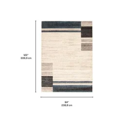 Indoor Rug - 8 x 10 Ivory/Blue Discount