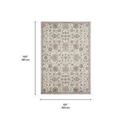 Indoor Rug - 5 x 8 Beige / Grey / Brown New