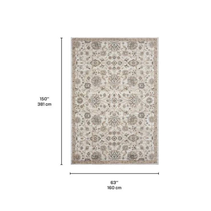 Indoor Rug - 5 x 8 Beige / Grey / Brown New