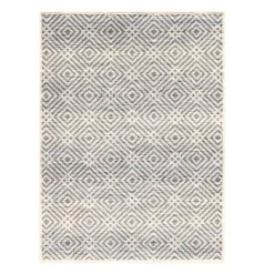 Indoor Rug - 4 x 6 Silver/Petrol Clearance