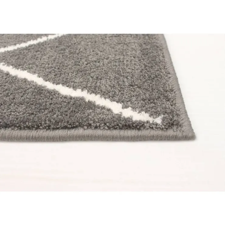 Indoor Rug - 7 x 10 Dark Grey/White Discount