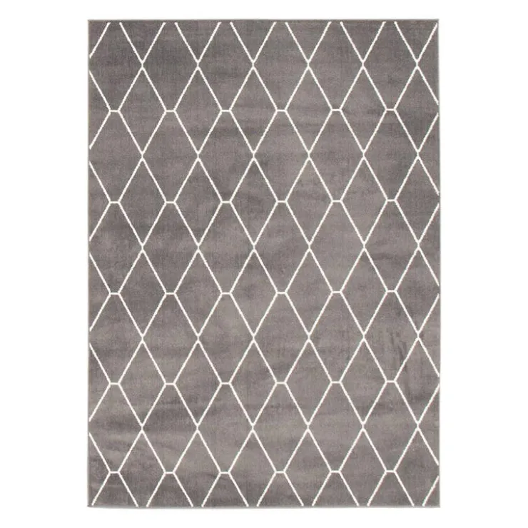 Indoor Rug - 7 x 10 Dark Grey/White Discount