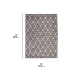 Indoor Rug - 7 x 10 Dark Grey/White Discount