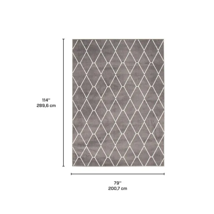 Indoor Rug - 7 x 10 Dark Grey/White Discount