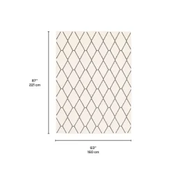 Indoor Rug - 5 x 7 White/Navy Clearance