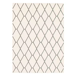 Indoor Rug - 5 x 7 White/Navy Clearance