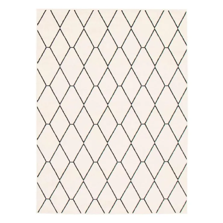 Indoor Rug - 5 x 7 White/Navy Clearance
