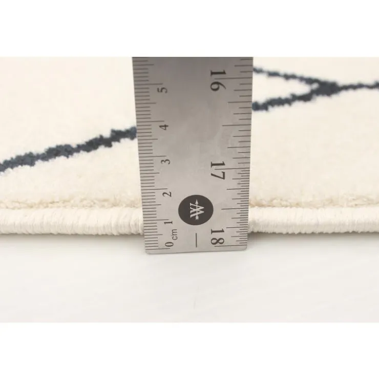 Indoor Rug - 5 x 7 White/Navy Clearance