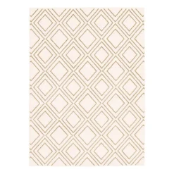 Indoor Rug - 5 x 7 White/Tan Hot