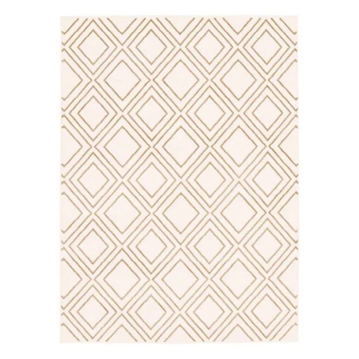 Indoor Rug - 5 x 7 White/Tan Hot