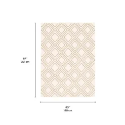 Indoor Rug - 5 x 7 White/Tan Hot