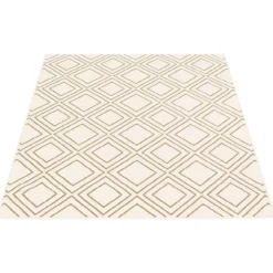 Indoor Rug - 5 x 7 White/Tan Hot