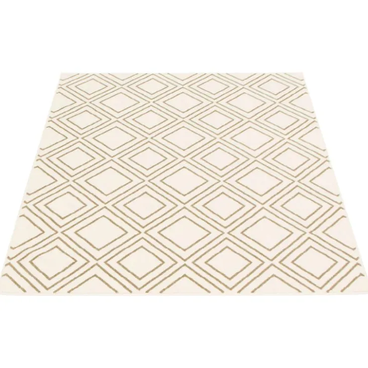 Indoor Rug - 5 x 7 White/Tan Hot