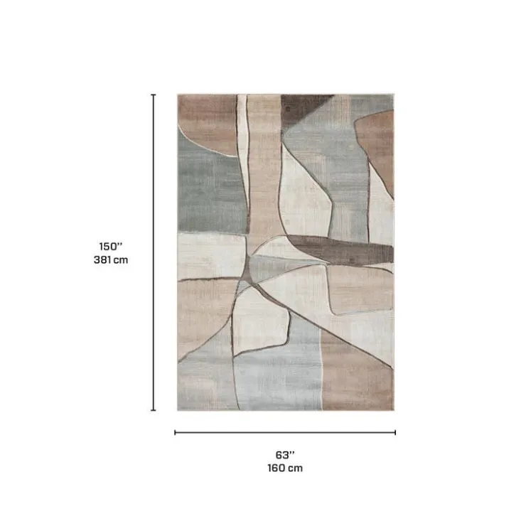 Indoor Rug - 5 x 8 Beige / Grey / Brown Best