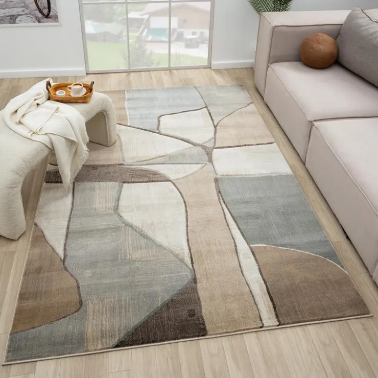 Indoor Rug - 5 x 8 Beige / Grey / Brown Best