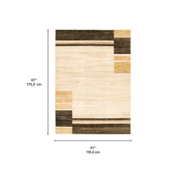 Indoor Rug - 4 x 6 Ivory/Brown Discount