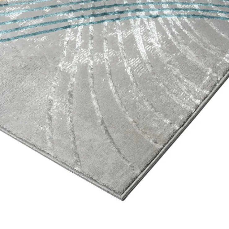 Indoor Rug - 5x8 Grey/Gold/Blue New