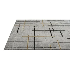 Indoor Rug - 5x8 Grey/Black/Gold Outlet