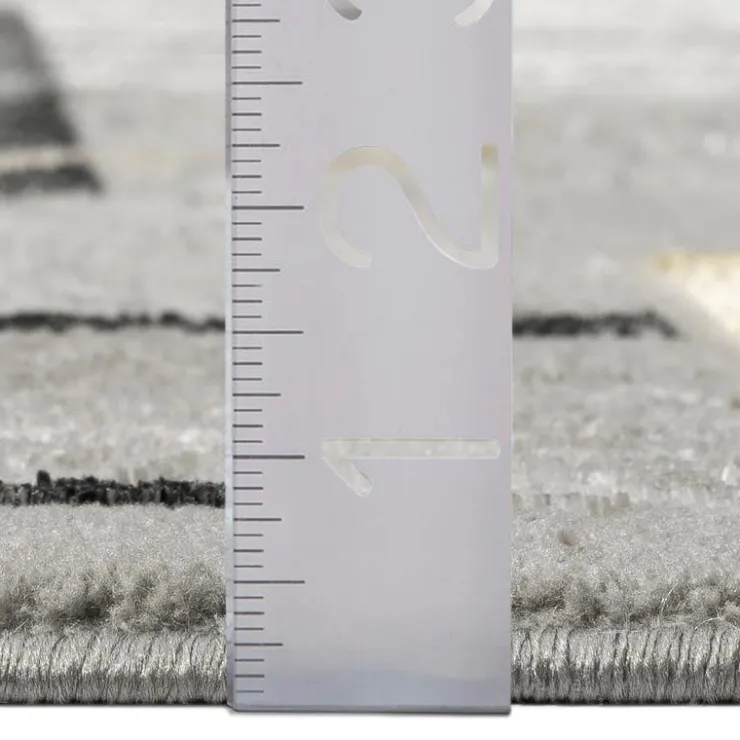 Indoor Rug - 5x8 Grey/Black/Gold Outlet