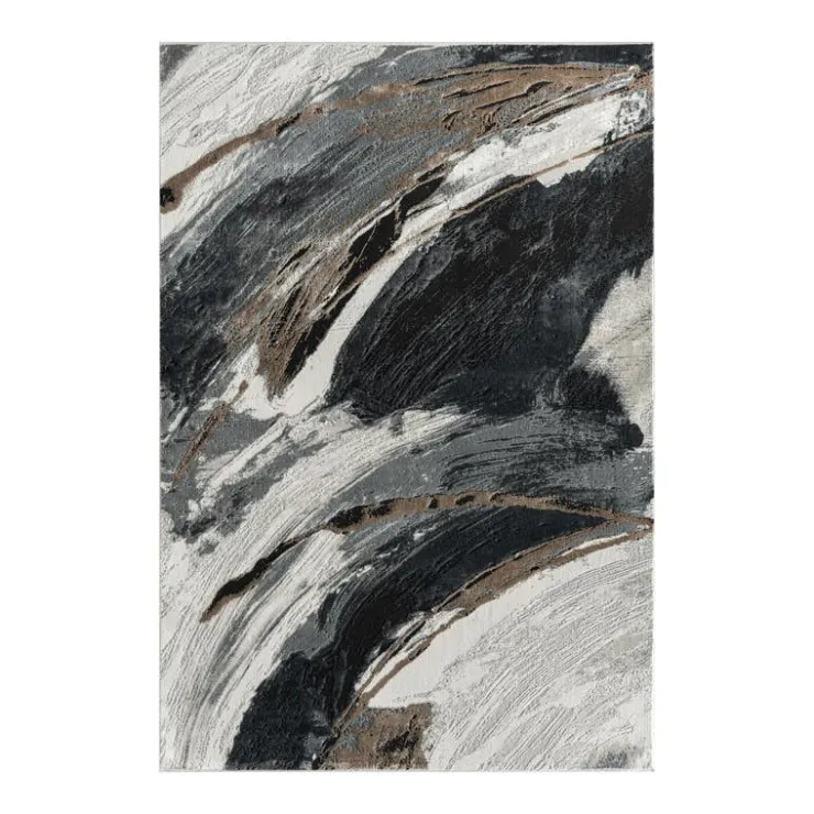 Indoor Rug - 5x8 Gris/Beige/Brun New
