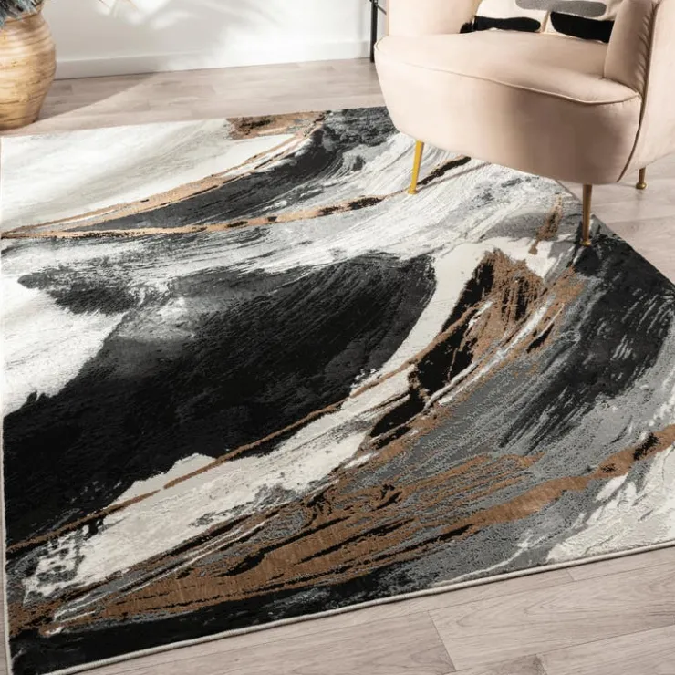 Indoor Rug - 5x8 Gris/Beige/Brun New