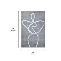 Indoor Rug - 5x8 Grey / White Sale
