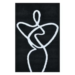 Indoor Rug - 8x10 Black / White Outlet