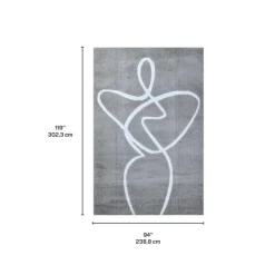 Indoor Rug - 8x10 Grey / White Best
