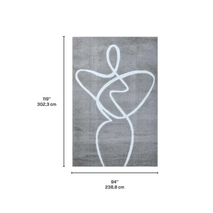 Indoor Rug - 8x10 Grey / White Best