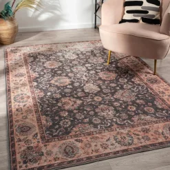 Indoor Rug - 6x9 Grey/Orange Sale