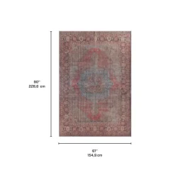 Indoor Rug - 5x7 Red/Blue/Orange Best