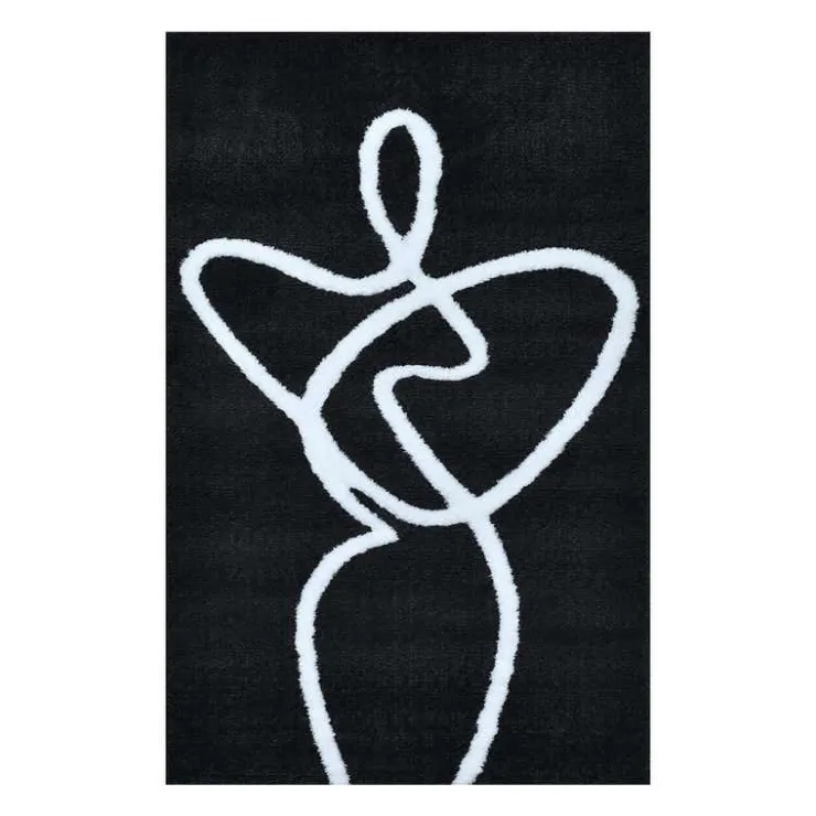 Indoor Rug - 5x8 Black / White Online