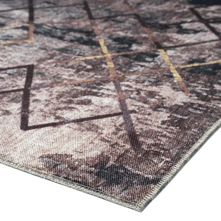 Indoor Rug - 5x7 Grey/Gold/Blue