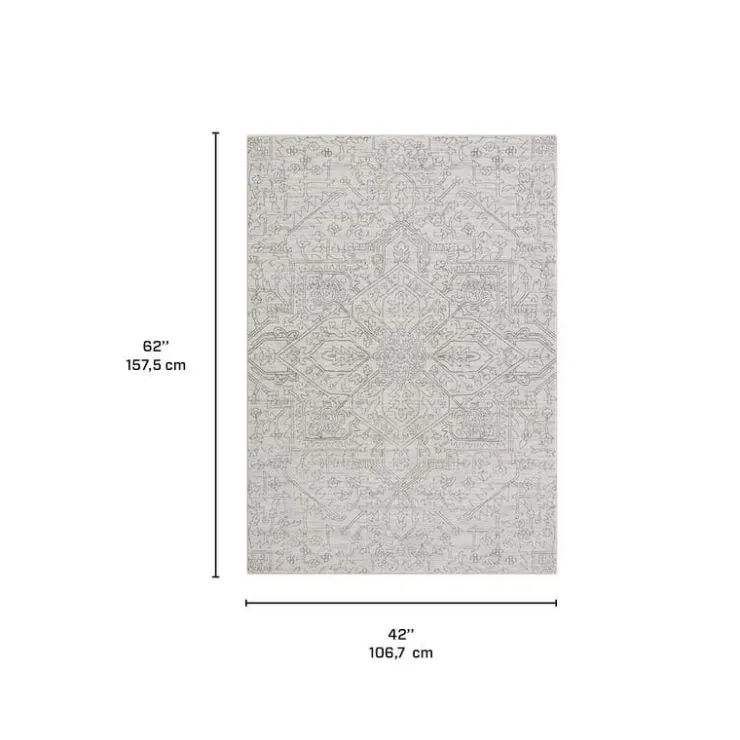 Indoor Rug - 3x5 Grey/Beige Clearance