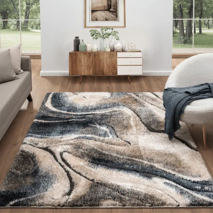 Indoor Rug - 5x8 Beige/Brown/Blue Discount