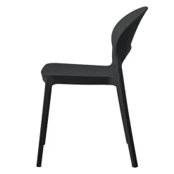 Indoor/Outdoor Resin Stackable Chair - Black Best