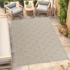Indoor/Outdoor Rug - 6 x 9 ft Grey-black Best