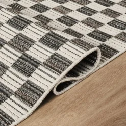Indoor/Outdoor Rug - 5 x 7 ft Grey-black Sale