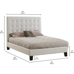 King Bed 78'' White