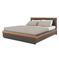 MEQ King Bed with Headboard (78") SLATE/WALNUT Best