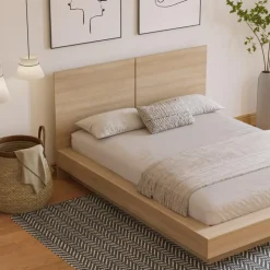 Nexera King Bed with Headboard (78") - Natural Blonde Oak Discount