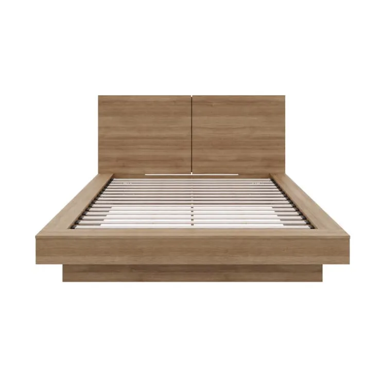Nexera King Bed with Headboard (78") - Brown Oak Sale