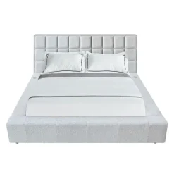 King Bed with Reading Lights and Console (78") Grey Sale