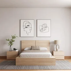 Nexera King Bedroom Set (78") - 4pcs - Natural Blonde Oak Sale