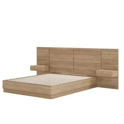 Nexera King Bedroom Set (78") - 4pcs - Brown Oak New